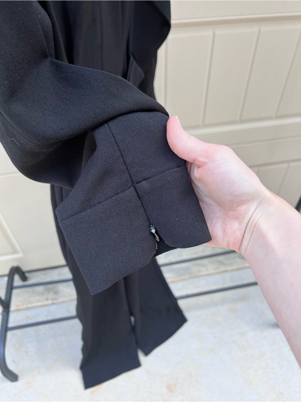 Classic Zara Black Long-Sleeve Belted Jumpsuit - Picture 5 of 9